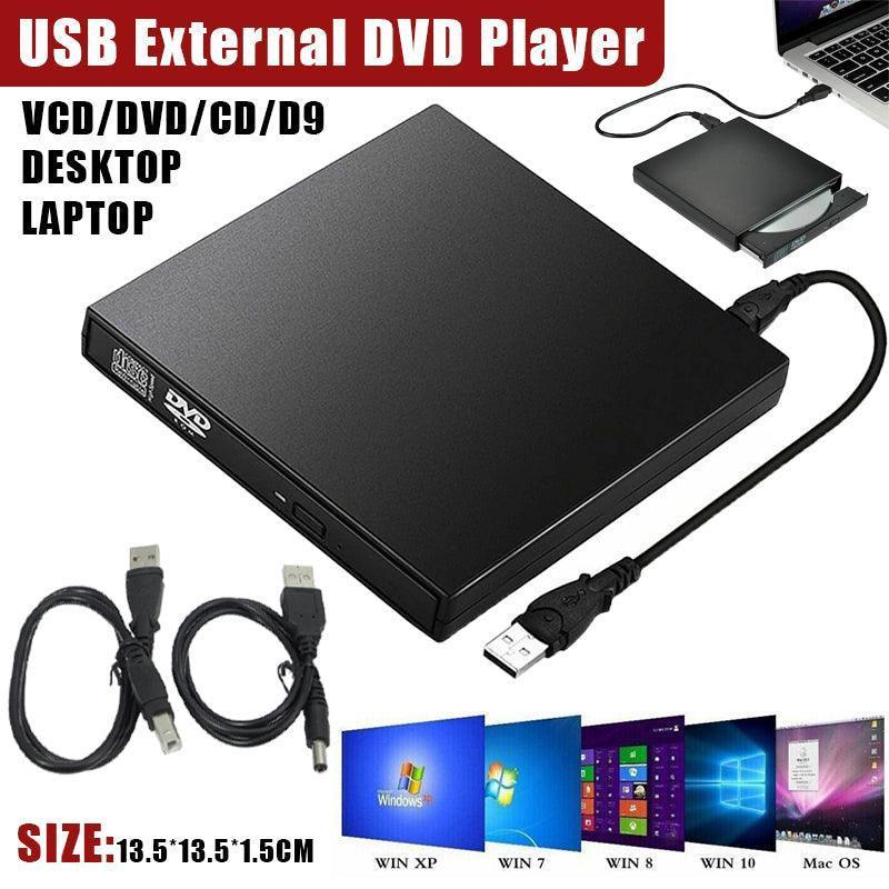 V528-USBETERNALCD-201600-202509251030-00 Usb External Cd Rw Dvd Rom Writer Burner Player Drive Pc Laptop For Mac Windows - Image 1