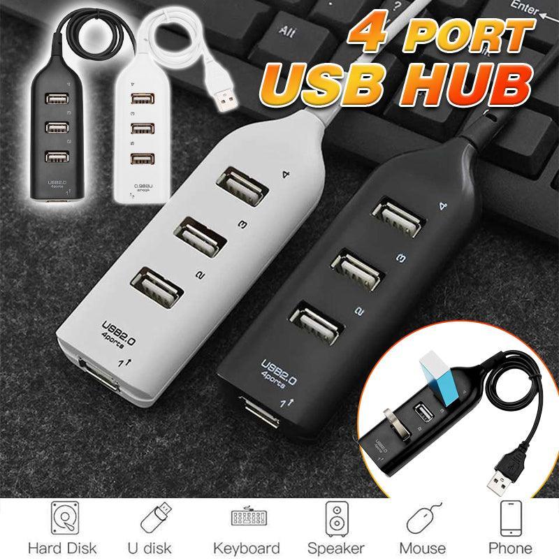 V528-USBHUB4PORT-WHITE-349112-202509302300-00 Multi Usb Hub 4 Port High Speed Slim Compact Expansion Smart Splitter Oz Au - White - Image 1