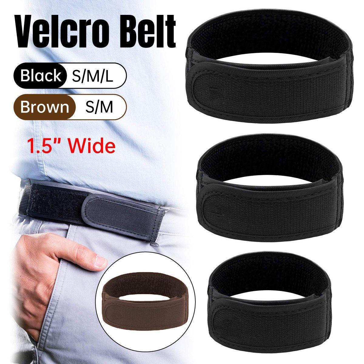 V528-VELCRO-BELT-BROWN-S-628733-202510011209-00 Adjustable Elastic Nylon Belt No Buckle Velcro Leisure Convenient Waistband - Brown-S - Image 1