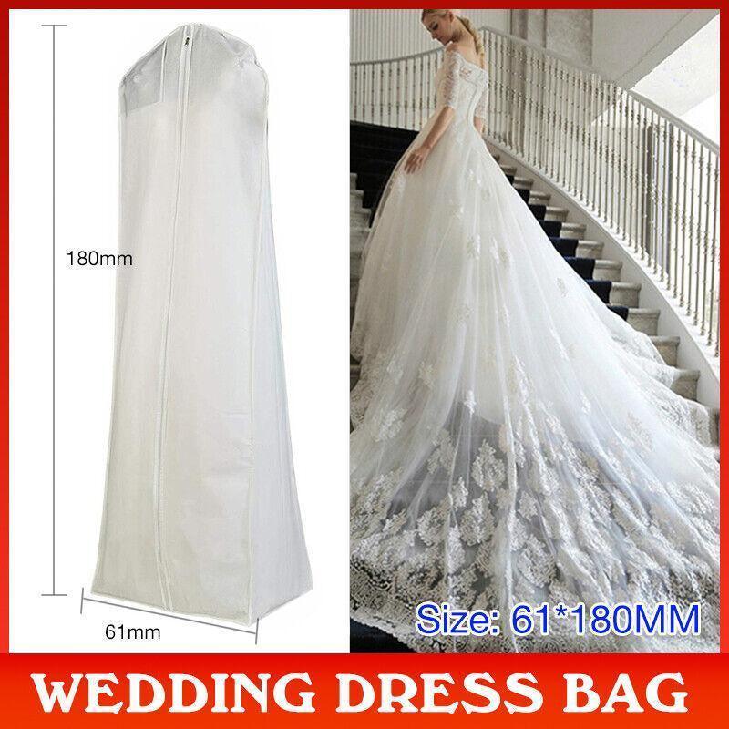 V528-WEDDINGDRESSBAG-966900-202509291600-00 White Extra Large Wedding Dress Bridal Gown Garment Breathable Cover Storage Bag - Image 1