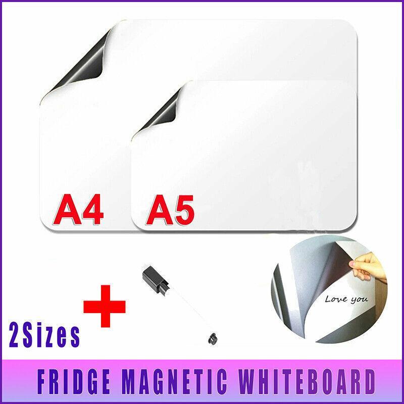 V528-WHITEBOARD-A51PCS-451203-202509190935-00 Whiteboard for Fridge A4 A5 with Marker Pen Memo and Reminder Use - A5 1PCS+1PCS Maker - Image 1