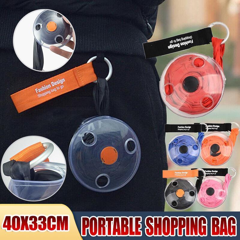 V528-XJ704-BLACK-372994-202509301945-00 Large Capacity Folding Telescopic Storage Bag Portable Shopping Bag For Travel - Black - Image 1