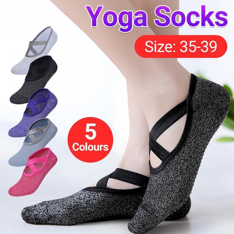 V528-YOGASOCKS-GRAY-598876-202509301409-00 Yoga Socks Non Slip Pilates Ballet Grip Socks for Women Gym Fitness - Grey - Image 1