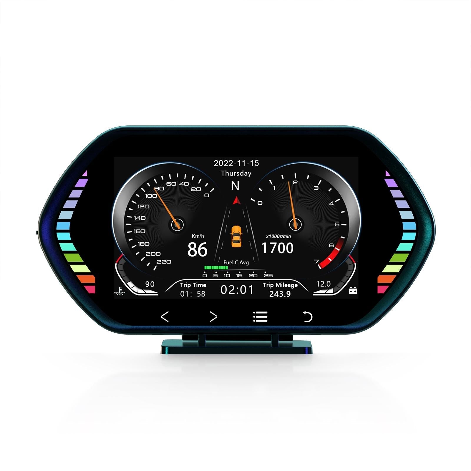 V562-0413400ADE-202508272246-00 4.5 Inch Hd Obd Lcd Car Gps Slope Meter Hud Display - Image 1