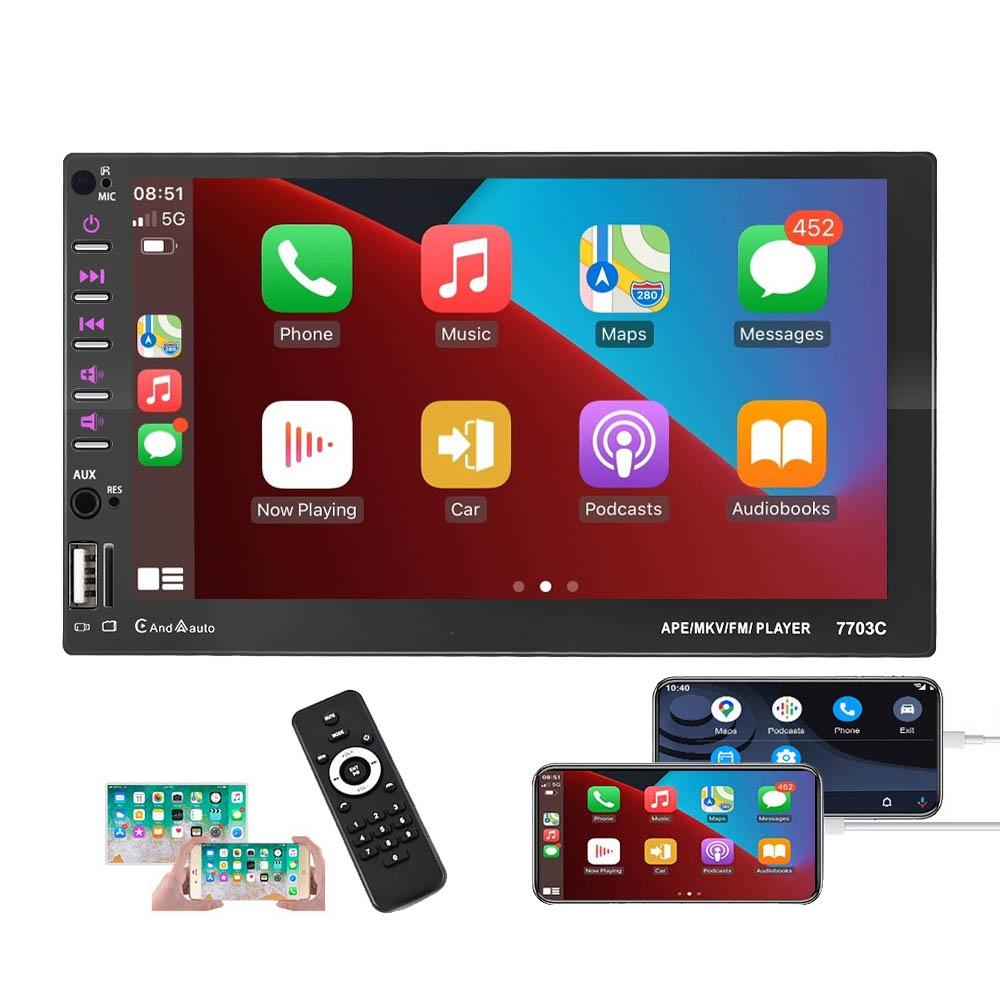 V562-1088192060DBT-202508271747-00 7 Inch Car Double Butt Mp5 Bluetooth Player - Universal Fit - Image 1