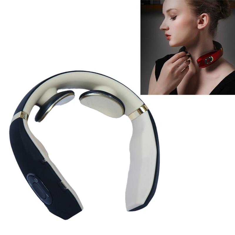 V562-2002786230DBT-202508272335-00 Intelligent Neck Massager Electromagnetic Vibration Black - Image 1