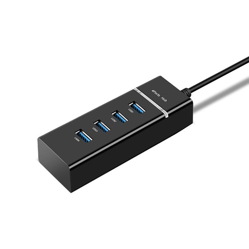 V562-2016802060DBT-202508280421-00 4-Port Usb 2.0 Hub With Light Bar 15Cm Cable Black - Image 1