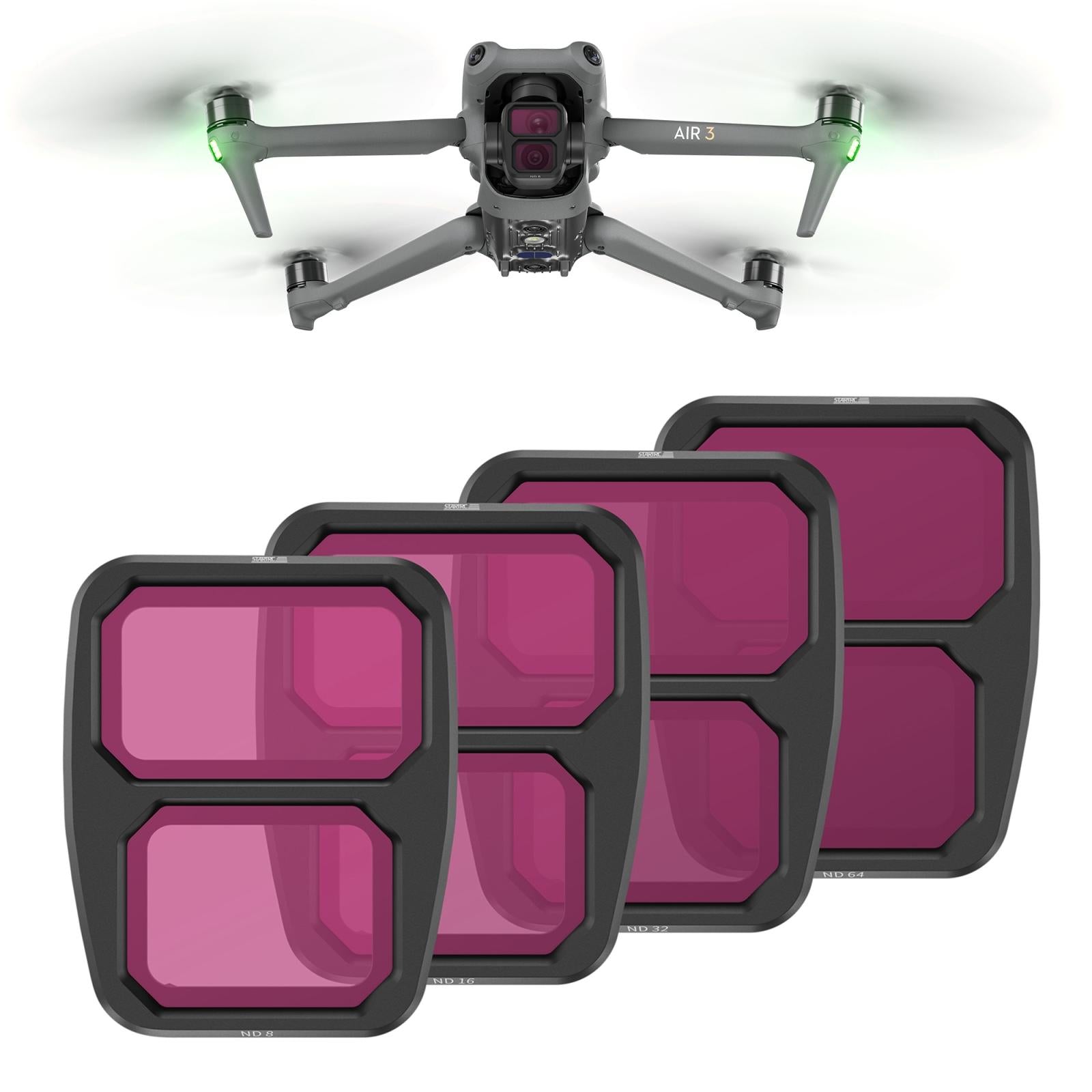V562-205231500ADE-202508290425-00 Versatile 4-in-1 Lens Filter for Dji Air 3 Drone - For Dji Air 3 4 In 1 Nd8/16/32/64 - Image 1