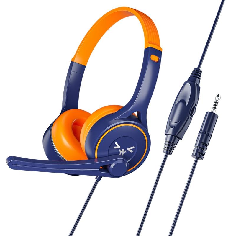 V562-3007191060DBT-202508280736-00 3.5Mm Online Class Headset Blue Orange - Image 1