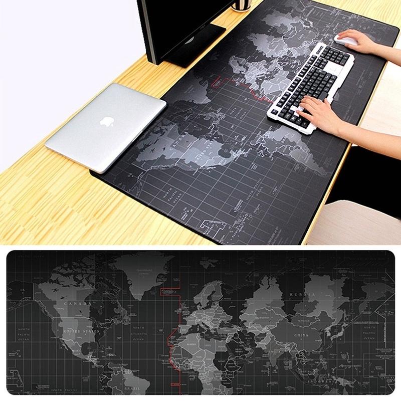V562-32260BK-202508272341-00 Large Anti Slip World Map Mouse Pad 80 X 30Cm - Image 1