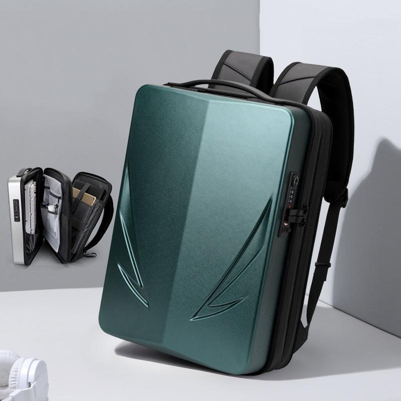 V562-4009922060DBT-202508271430-00 Men Gaming Backpack - Double-layer Hard Shell - Green - Image 1