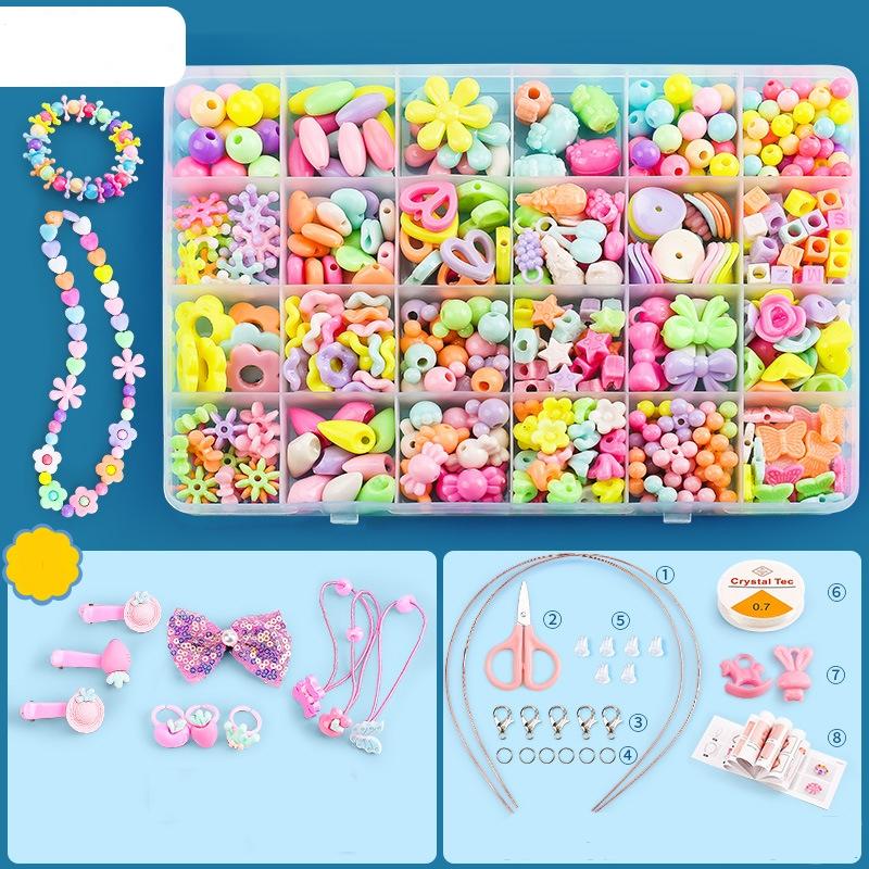V562-4024852060DBT-202508280115-00 Diy Beaded Jewelry Set For Kids 24 Grids - Image 1