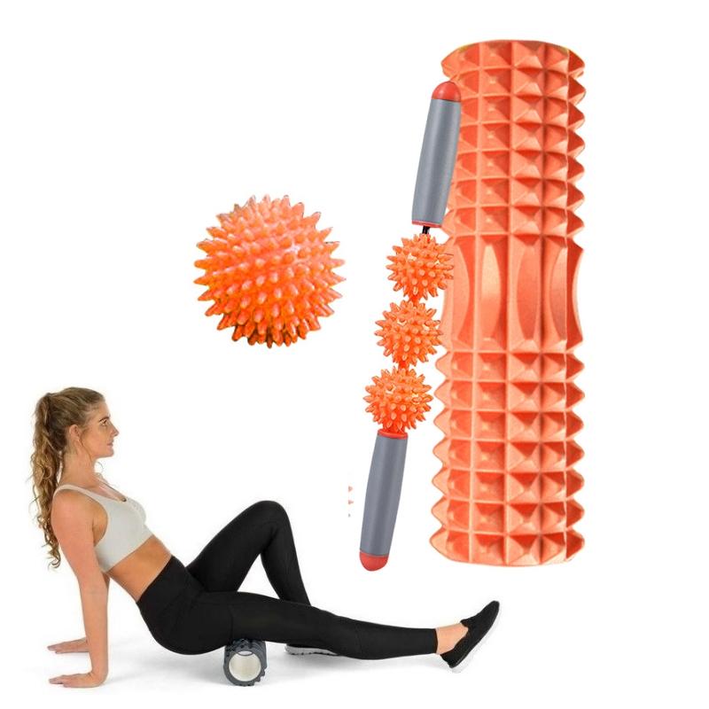 V562-4195826650DBT-202508280310-00 3-In-1 Eva Foam Roller Set 45Cm Length Orange - Image 1