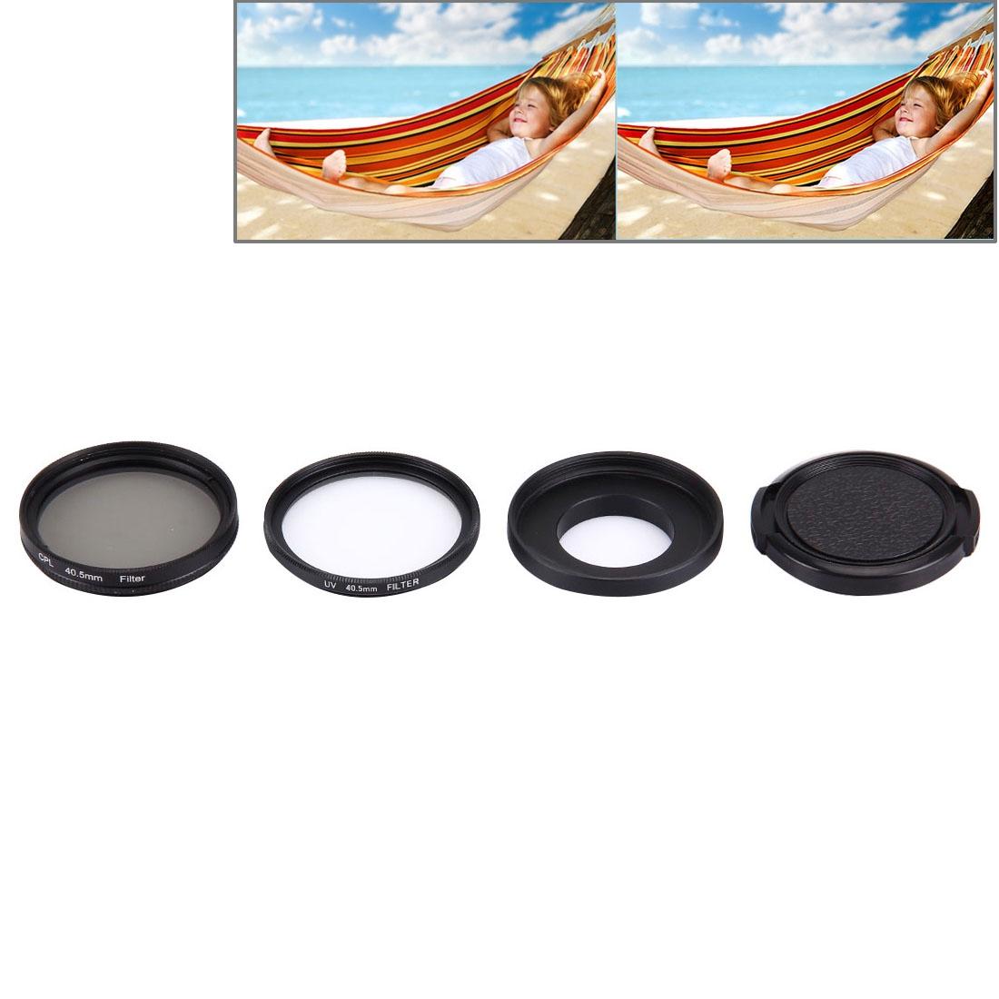V562-6660ACD-202508272020-00 Professional 40.5mm Lens Filter Kit for Gopro Hero4 / 3 / 3+ with Waterproof Housing and Adapter Ring - Image 1