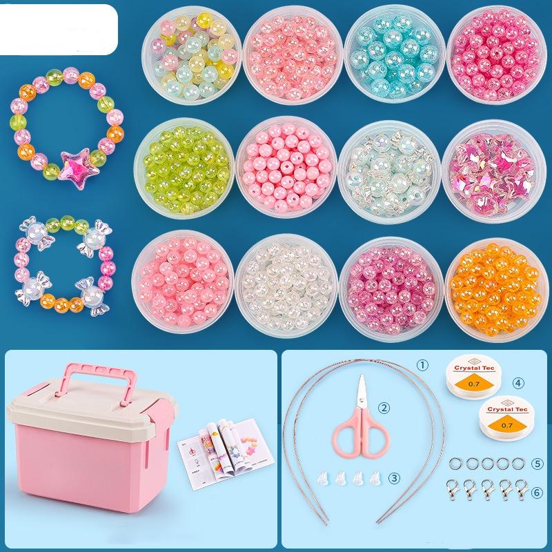 V562-7124852060DBT-202508280120-00 Diy Beaded Jewelry Set For Kids 12 Star Candy Cups - Image 1