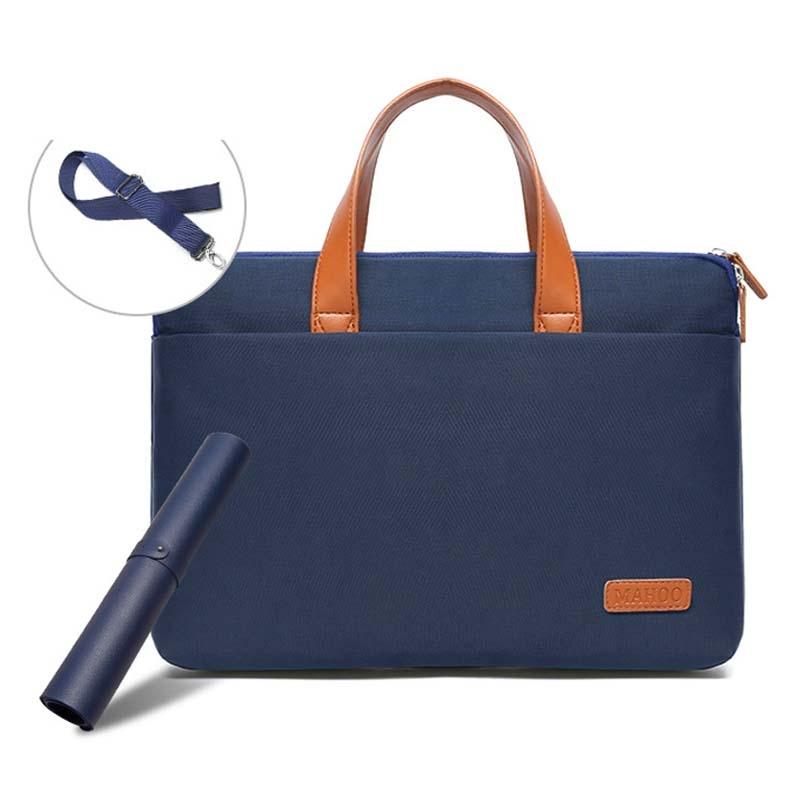 V562-8034943060DBT-202508271020-00 Ultra-thin Macbook Laptop Bag with Mouse Pad - Dark Blue & Black 13.3-14 Inches - Image 1