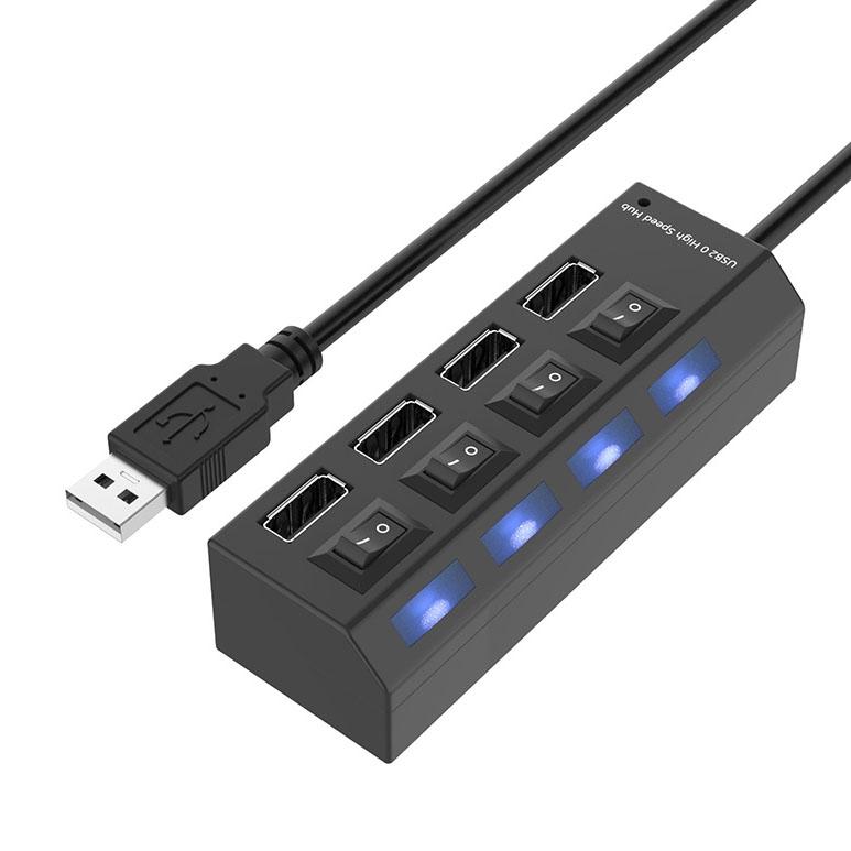V562-8301-HU-S-202508280626-00 4-Port Usb Hub With High Speed 2.0 Splitter And On / Off Switch - Image 1