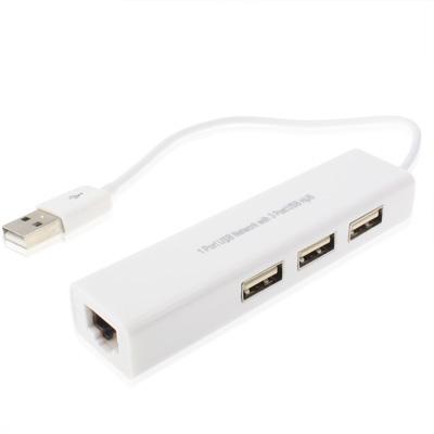 V562-8801-HU-S-202508280835-00 Usb Network Adapter With 3-Port Hub & Rj45 Ethernet - Image 1