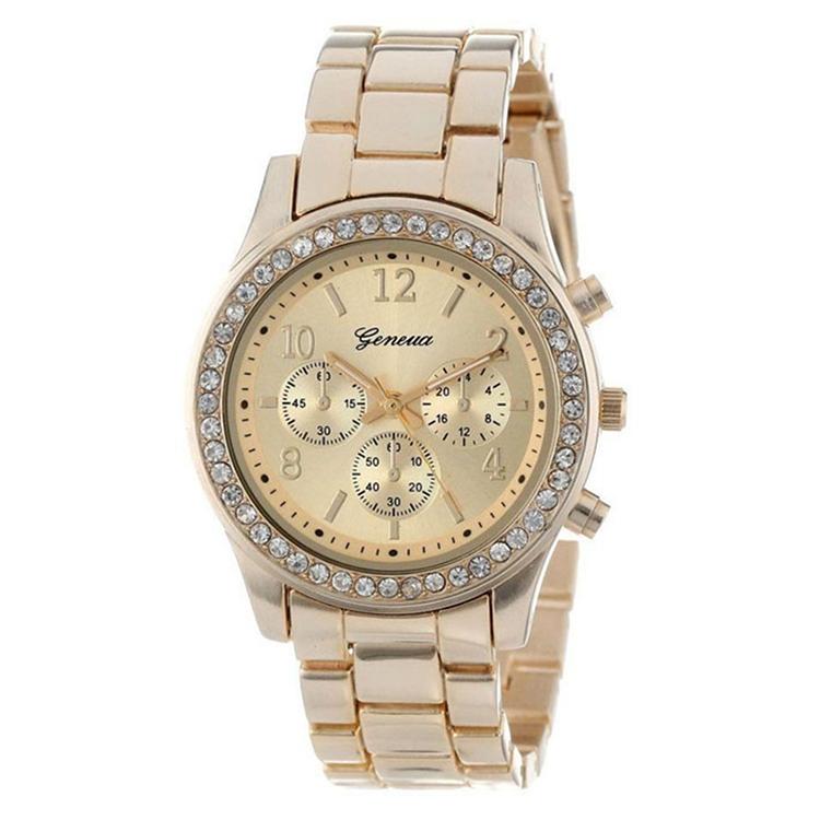 V562-A100533270DBT-202508281120-00 Stainless Steel Diamond Women Belt Watch - Alloy - Gold With Diamond - Image 1