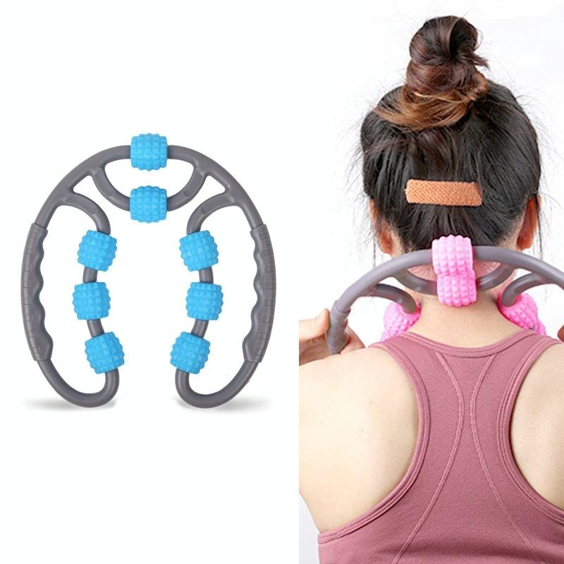 V562-A1007712060DBT-202508292041-00 8-Round Yoga Leg Massager Ring-Shaped Roller For Training - Blue - Image 1