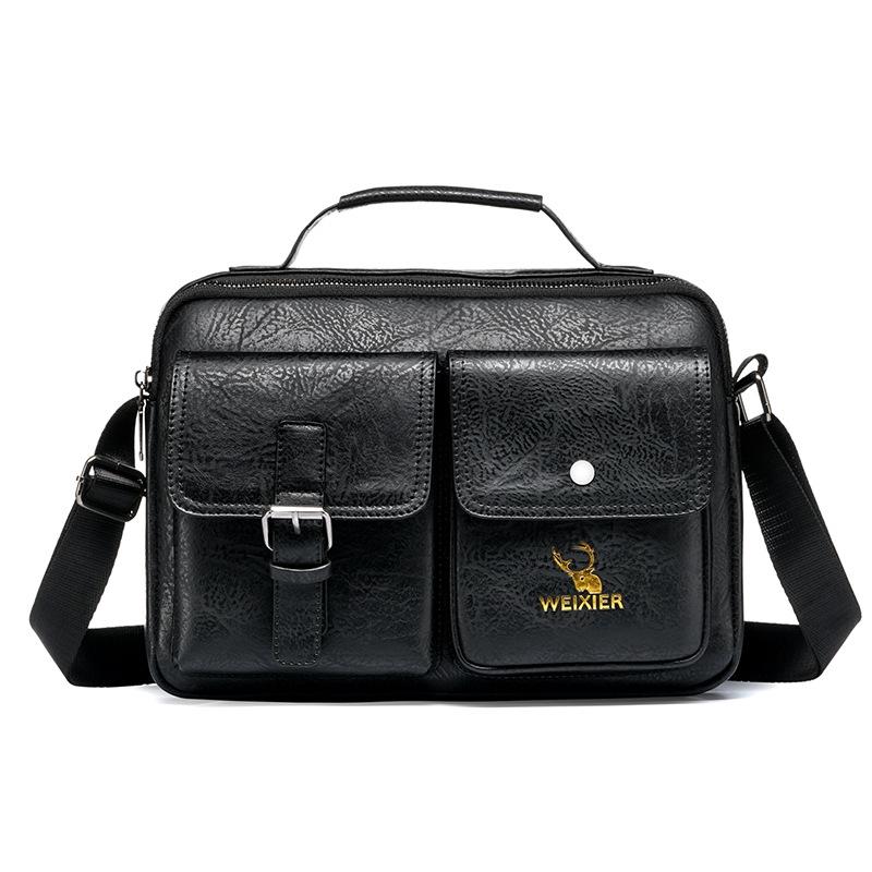 V562-A1040212060DBT-202508291135-00 Retro Shoulder Bag For Men Large Capacity - Black - Image 1