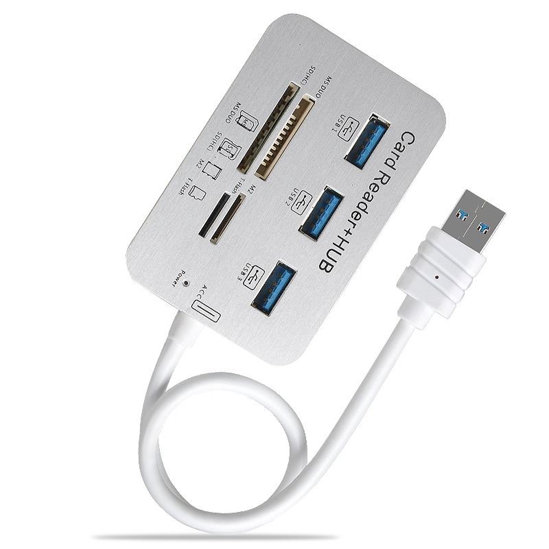V562-A1049086850DBT-202508280445-00 3-Port Usb 3.0 Hub + 4-Port Card Reader Splitter - Image 1