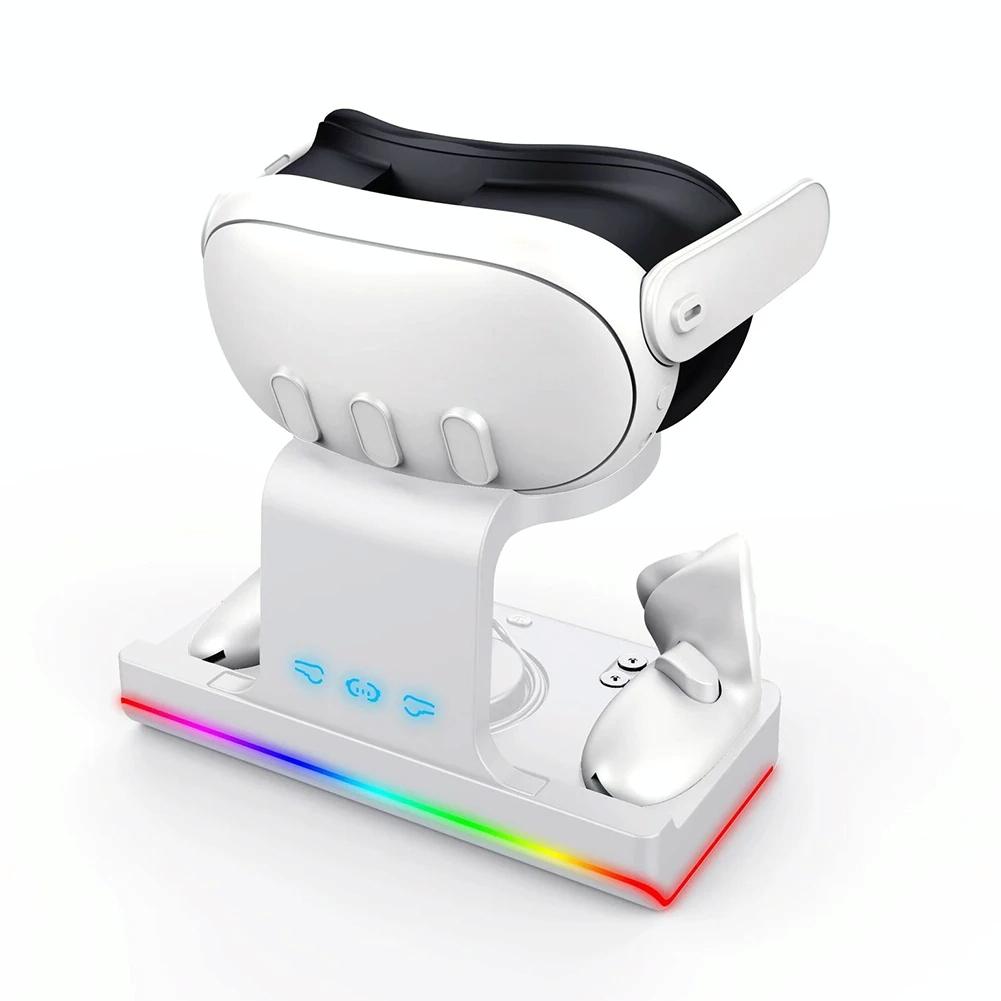 V562-A1054834060DBT-202508280930-00 Meta Quest 3 Vr Charging Stand with Grip - White - Image 1