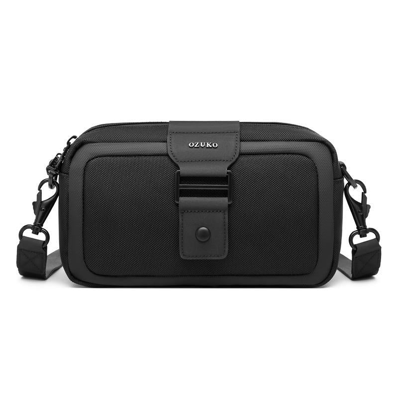 V562-A1056565060DBT-202508282335-00 Waterproof Mini Crossbody Bag For Men Oxford Cloth Design - Black - Image 1