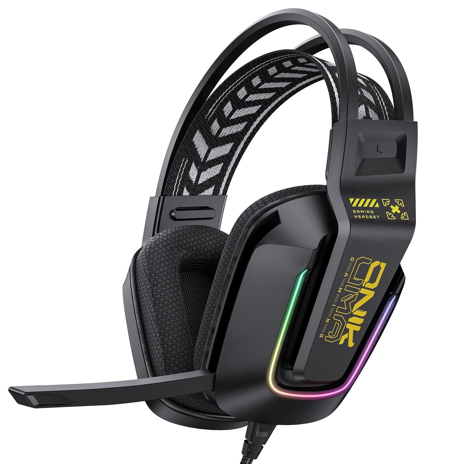 V562-A105858600ADE-202508292211-00 Rgb Gaming Headset With Microphone 2.2M Length - Black - Image 1