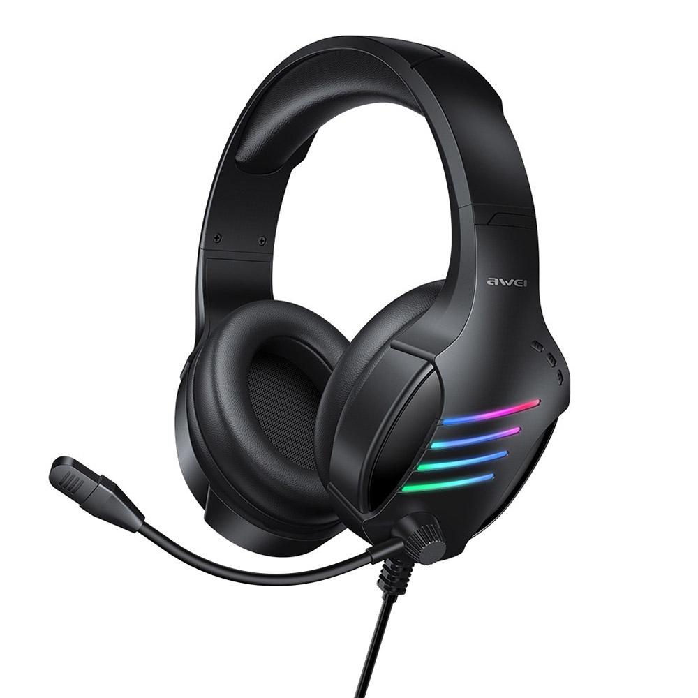 V562-A108565200ADE-202508280020-00 Usb + 3.5Mm Gaming Headset With Mic & Ambient Light Black - Image 1