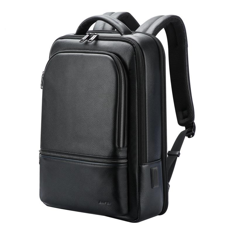 V562-A1086382060DBT-202508271422-00 Waterproof Anti-theft Backpack with Usb Charging - Cowhide Multi-compartment Black - Image 1
