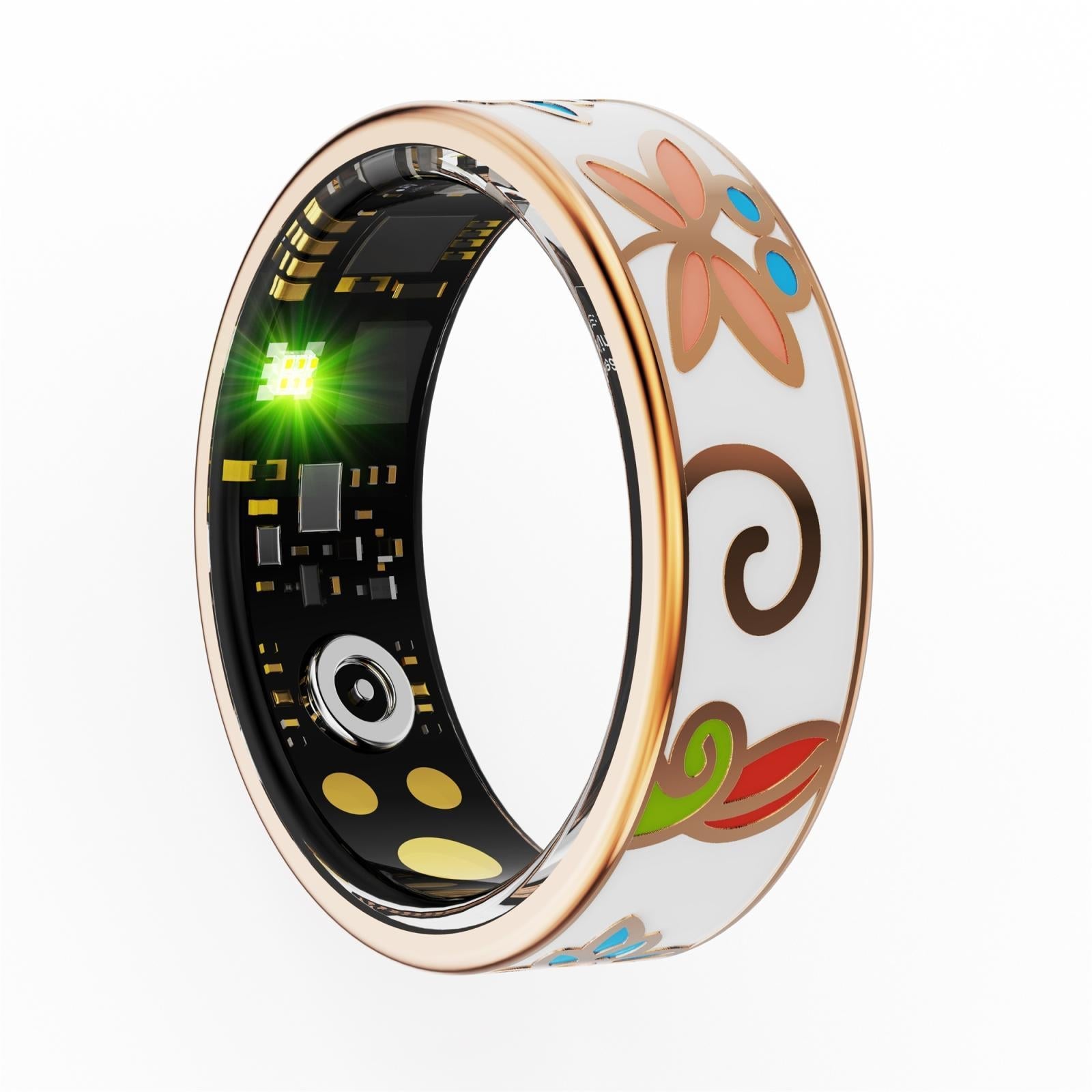 V562-A109988200AYS-202508280230-00 Smart Ring Size 10 Heart Rate Blood Oxygen Sleep Family Care Rose Gold - Image 1