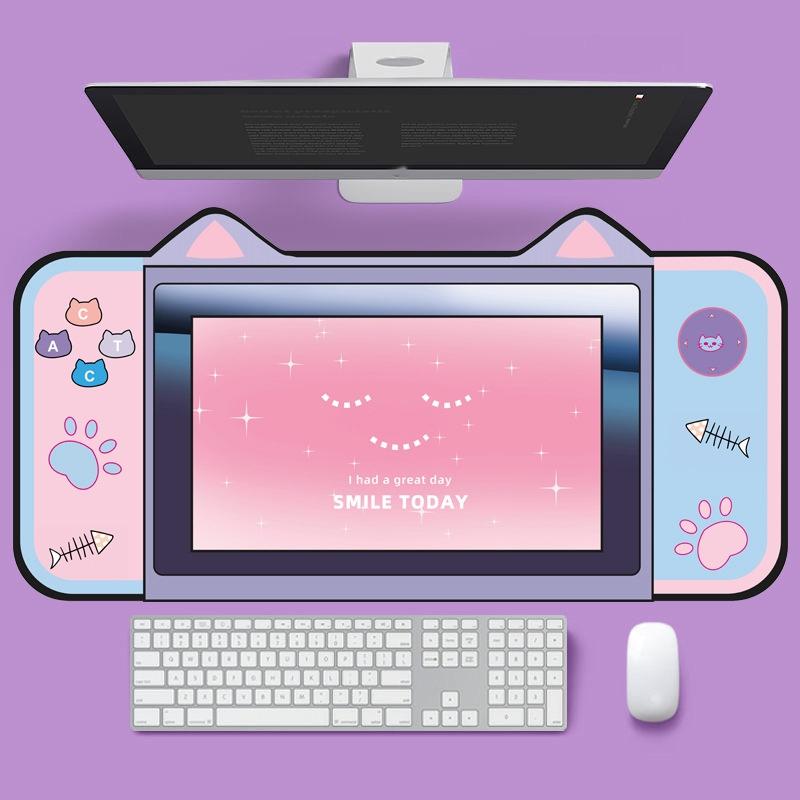 V562-A2076661060DBT-202508291236-00 Adorable Cat Ear Desk Pad For Keyboard & Mouse - 1 - Image 1