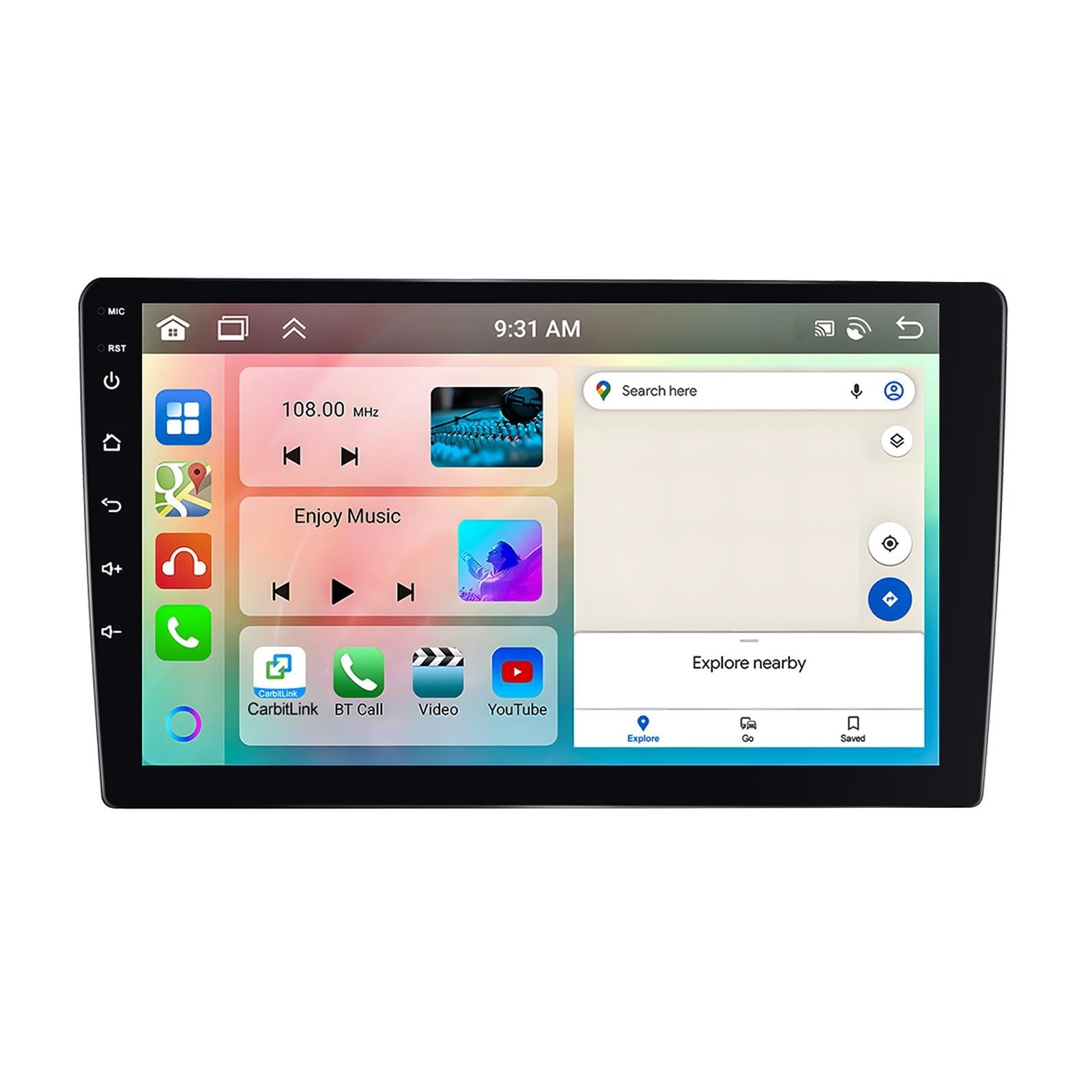 V562-A3000964060DBT-202508282331-00 6 + 128G Android Car Bluetooth Player With Gps Navigation - Standard 10.1 Inch - Image 1