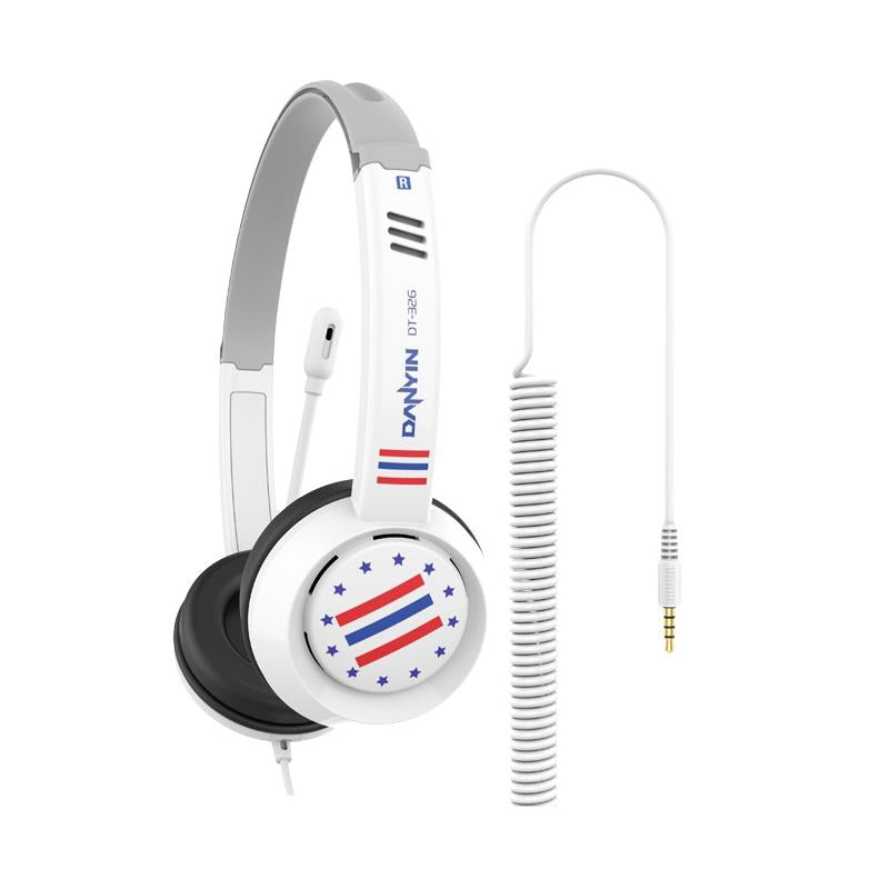 V562-A4003007350DBT-202508292121-00 Kids' Headset With Mic 1.8M Cable Star Flag - White - Image 1
