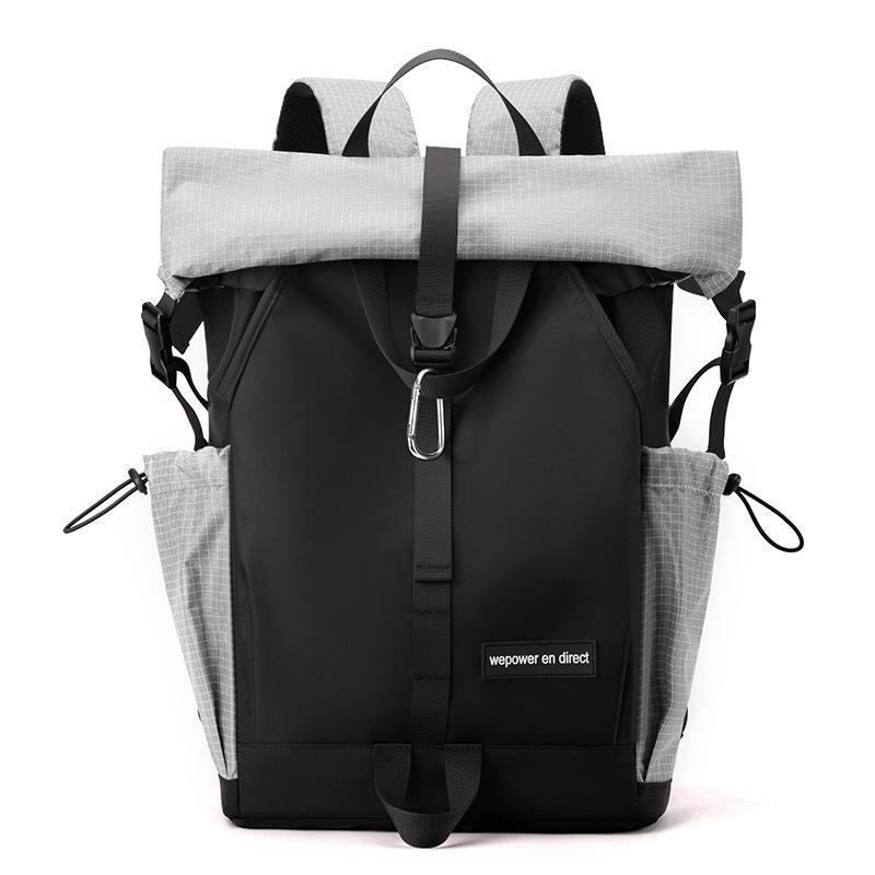 V562-B1000175060DBT-202508291145-00 Large Capacity Contrast Backpack For Commuting - Gray - Image 1