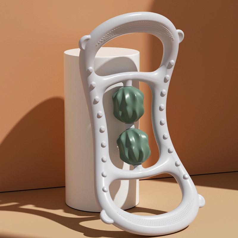 V562-B1009342060DBT-202508292041-00 Stretching Yoga Ring With Raised Point Roller - White - Image 1