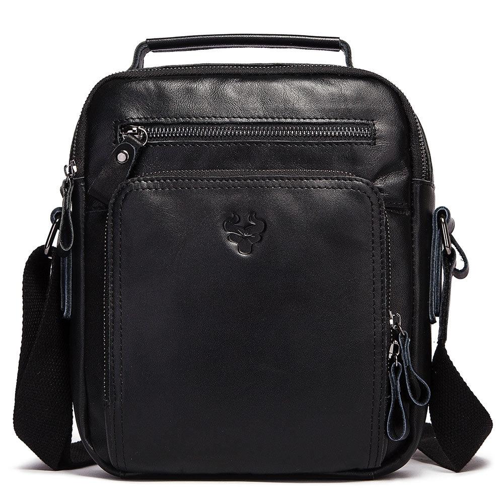 V562-B1012562060DBT-202508290945-00 Leather Men Shoulder Bag Mh573 - Black - Image 1