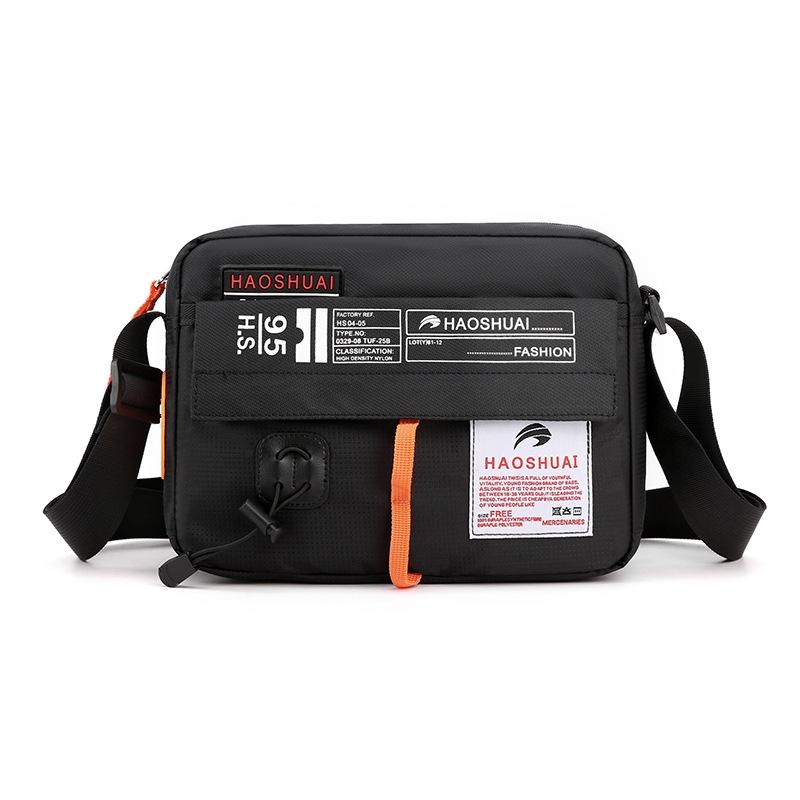 V562-B1023403060DBT-202508282315-00 Waterproof Nylon Shoulder Bag For Men Outdoor Sports Leisure Gear - Black - Image 1