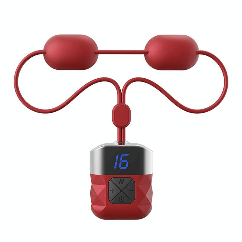 V562-B1023914060DBT-202508292030-00 Portable Ems Neck Massager For Shoulder & Cervical Therapy - Red - Image 1