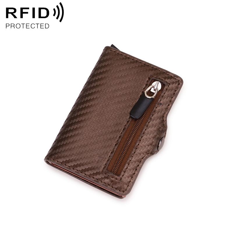 V562-B102627300ADE-202508282030-00 Multi-card Rfid Leather Holder with Metal Accent - Gold - Image 1