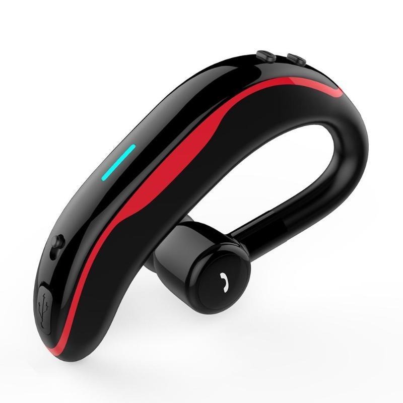 V562-B1037852010DBT-202508281710-00 Wireless Ear-hook Bluetooth Earphone with Mic - Car Handsfree - Black Red - Image 1