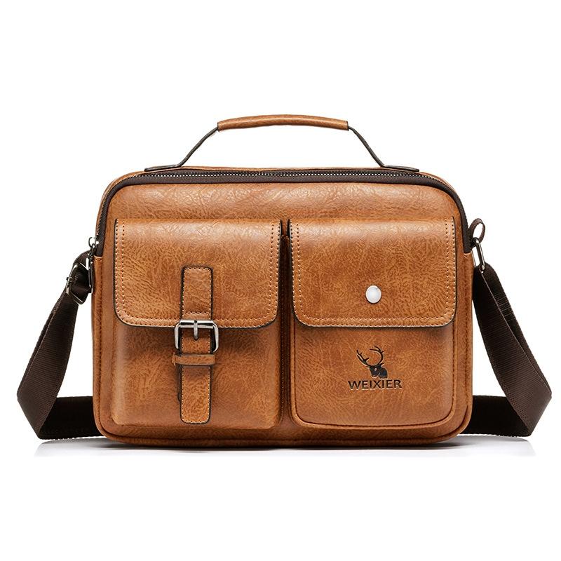 V562-B1040212060DBT-202508291136-00 Retro Shoulder Bag For Men Large Capacity - Light Brown - Image 1