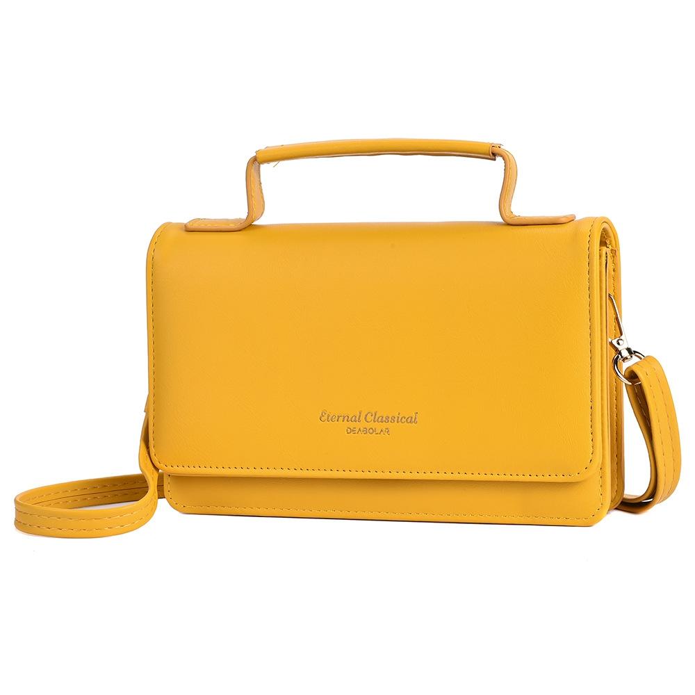 V562-B1040383060DBT-202508281853-00 Versatile Small Square Shoulder Phone Bag - Compact & Functional - Yellow - Image 1