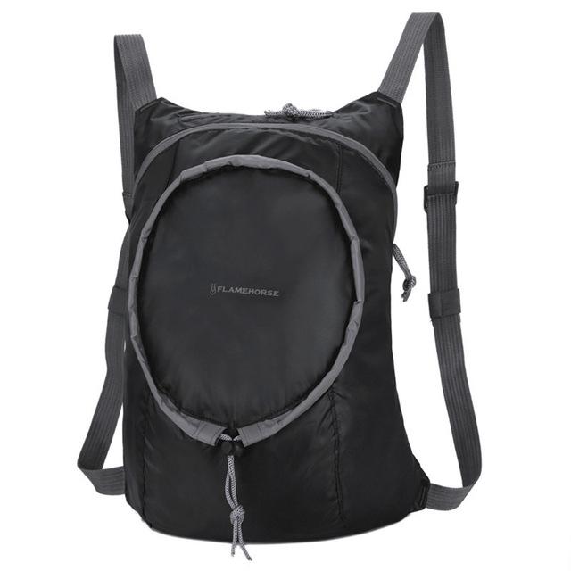 V562-B1055755910DBT-202508282241-00 Waterproof Nylon Collapsible Backpack Lightweight Travel Bag For Women And Men - Black - Image 1