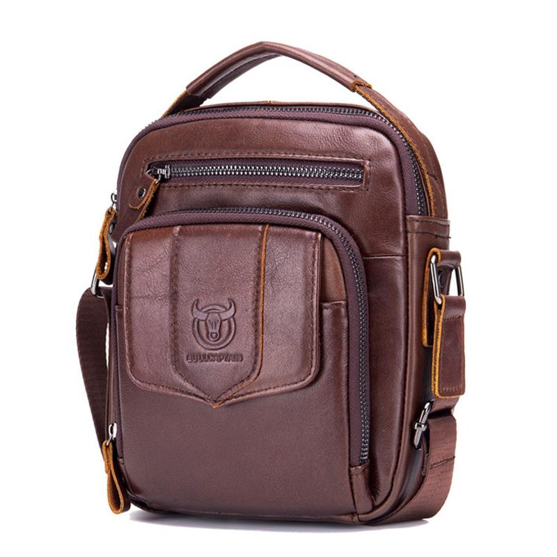 V562-B1073313850DBT-202508291026-00 Retro Leather Shoulder Bag For Men Large Capacity - Brown - Image 1