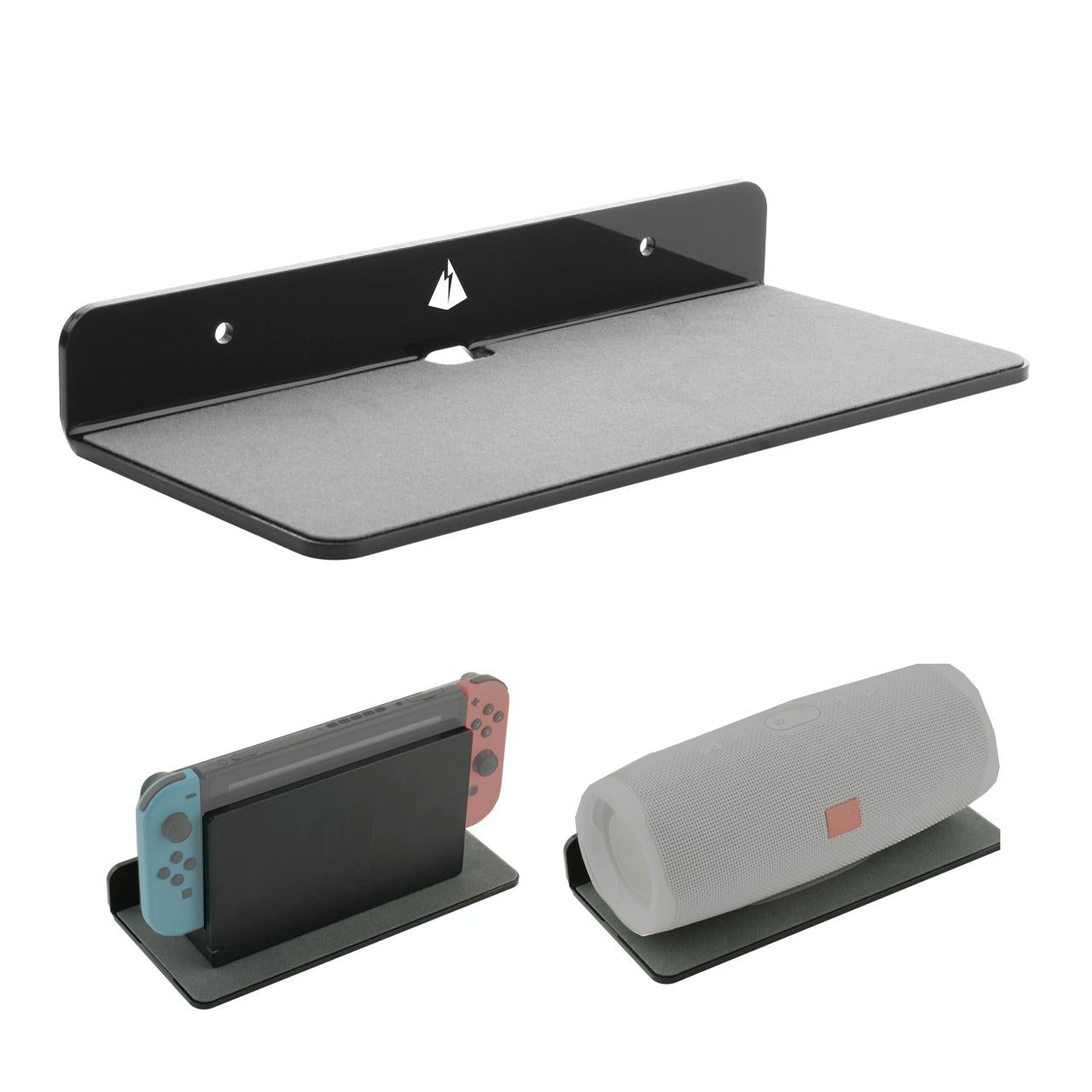 V562-B1078061060DBT-202508280645-00 Bluetooth Speaker Wall Storage Bracket - Home Living Room Organizer - Black - Image 1