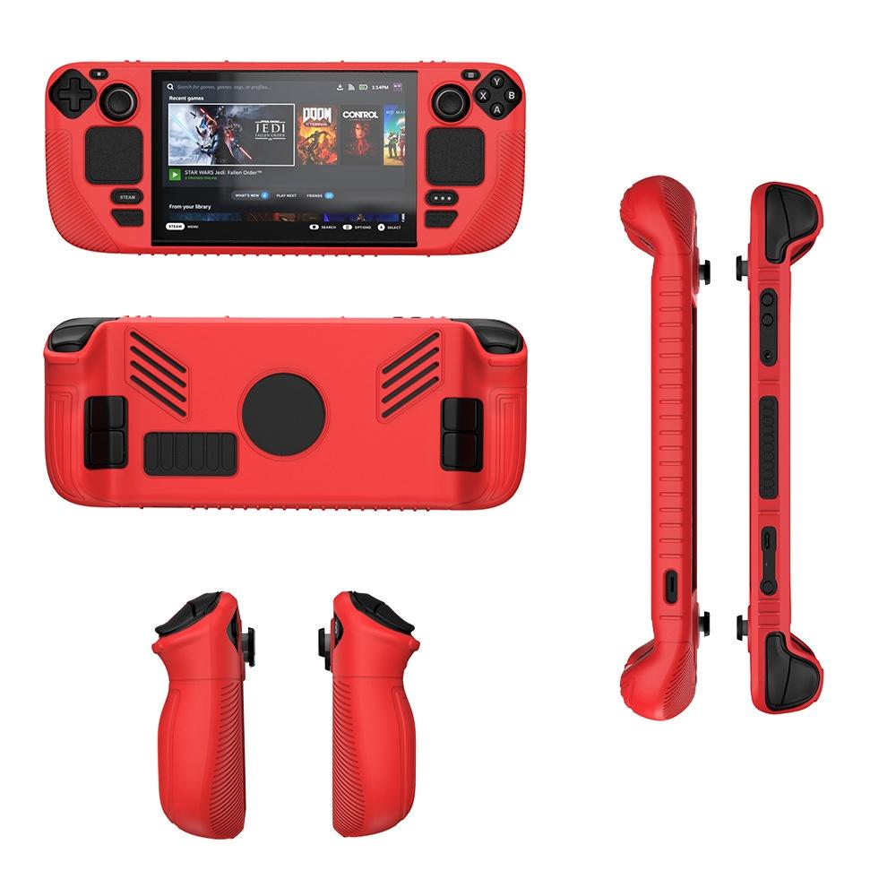 V562-B1084223060DBT-202508281604-00 Pocket Console Silicone Case - Non-slip Protection for Steam Deck V3 - Red - Image 1