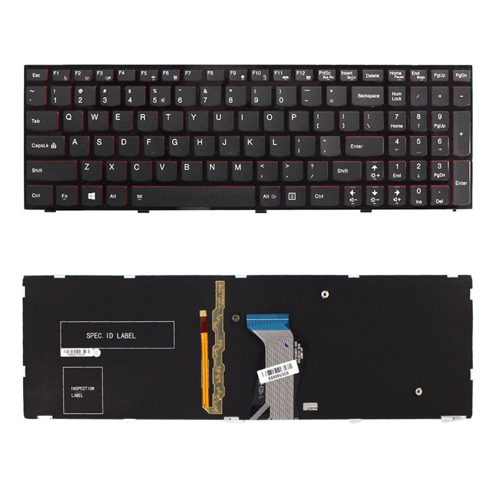 V562-B4310BK-202508271641-00 Backlit us Keyboard for Lenovo Y500 / Y510p / Y590 - Black - Image 1