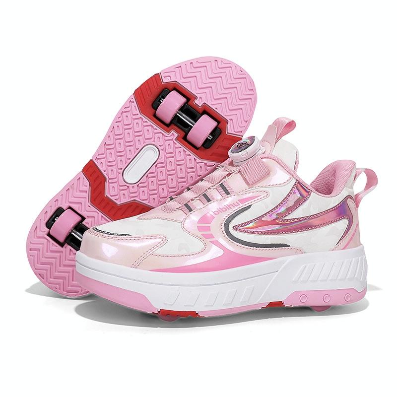 V562-B7000194060DBT-202508280726-00 29 Size Children's Two-wheeled Roller Skating Shoes - Xf18 Pink - 35 - Image 1